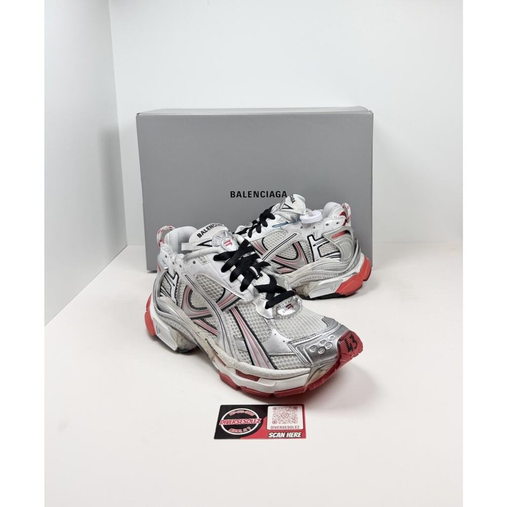 Size 43EU/10US - Balenciaga Runner White Red Black❤️ NEW/RETAIL $1.2K!